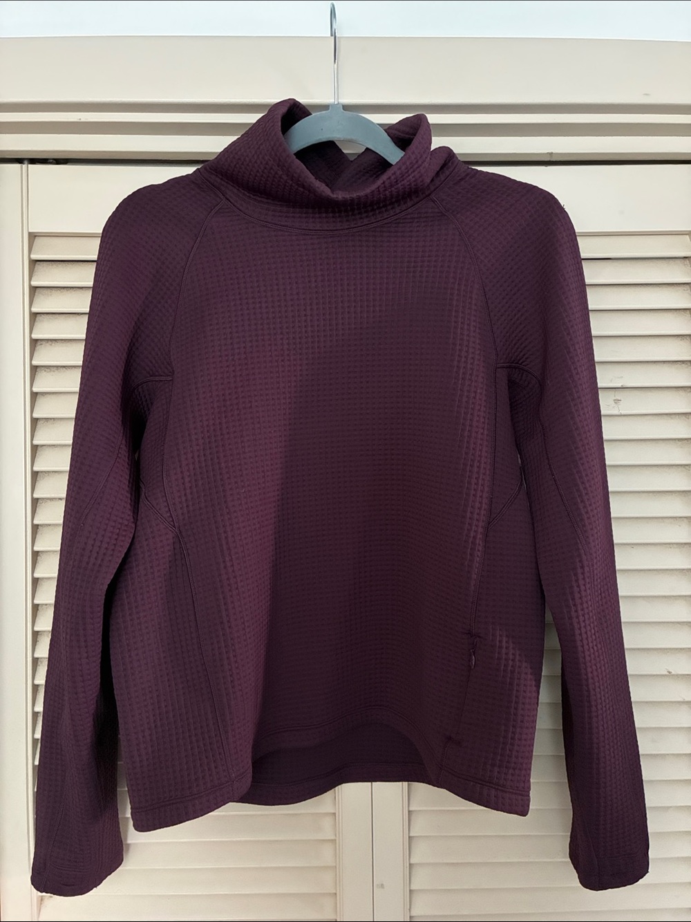 lululemon athletica Waffle-Knit Turtleneck Pullover - Plum